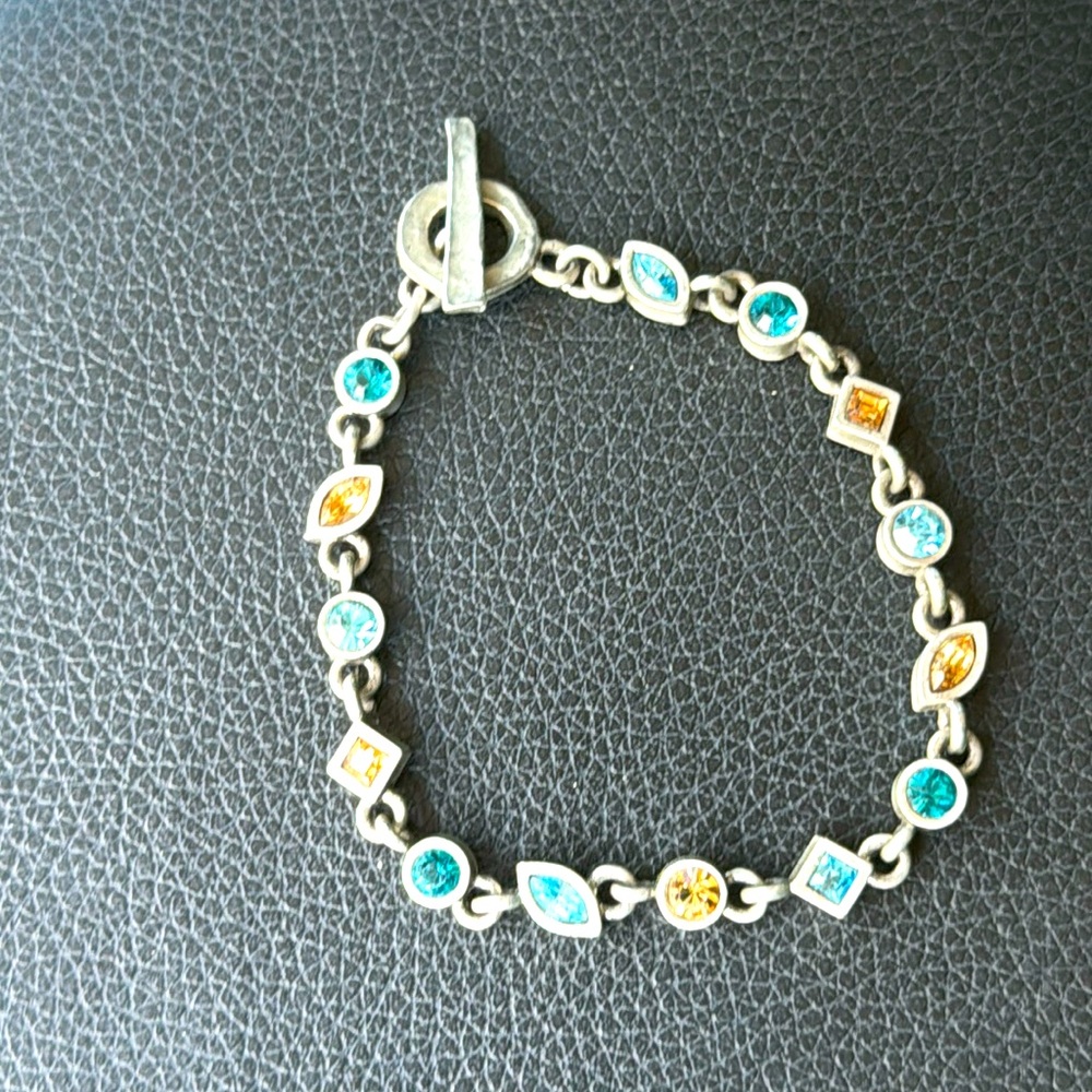 Vintage M4M multicolor gemstone toggle bracelet
